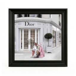 Home Luxe Interiors Dior Jewelry Black Step Frame Luxury Wall Art 40X40Cm Home Decor - thumbnail 3