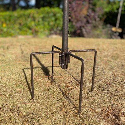 Selections Bird Feeding Station Stabiliser Stand Spikes In Hammertone Brown - image 1