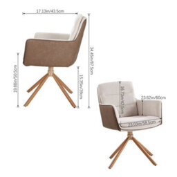Swivel Armchair Mordern Occasional Tub Chair Accent Chair High Back Vanity Chair - thumbnail 2