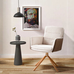 Swivel Armchair Mordern Occasional Tub Chair Accent Chair High Back Vanity Chair - thumbnail 4