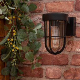 Valuelights Fanar Matte Black Industrial Black Bathroom Wall Light - thumbnail 3