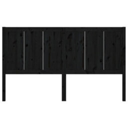 Berkfield Bed Headboard Black 205.5X4X100 Cm Solid Pine Wood - thumbnail 4