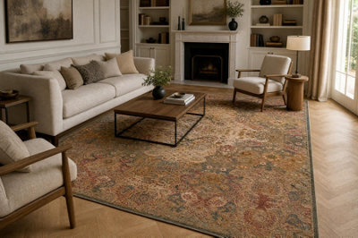 RugsX Wool Carpet Polonia Tropea Ornament, Flowers, Pastel Light Ruby Green 200X300 Cm - image 1