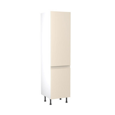 Kitchen Kit Larder Tall Unit 500mm W/ J-Pull Cabinet Door - Ultra Matt Cashmere - image 1