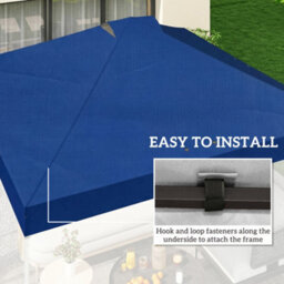 Outsunny Gazebo Roof Replacement Uv50+ Waterproof 3X3(M) Blue - thumbnail 6