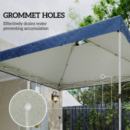 Outsunny Gazebo Roof Replacement Uv50+ Waterproof 3X3(M) Blue - thumbnail 7