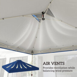 Outsunny Gazebo Roof Replacement Uv50+ Waterproof 3X3(M) Blue - thumbnail 5