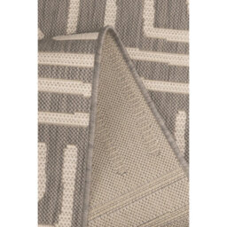 Melrose Eden Patches Taupe Stripes Indoor Outdoor Medium Area Rug 3mm Pile Height - 120/170Cm - thumbnail 3