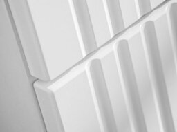 Impact Furniture Tall Bathroom Cabinet Wall Storage Unit White Ribbed Fluted Textured Modern Floating Tallboy Shelving Adel - thumbnail 7