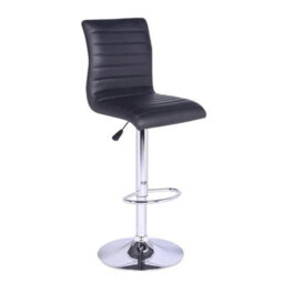 Furniture in Fashion Caprice Small Rustic Oak Wooden Bar Table 4 Ripple Black Stools - thumbnail 3