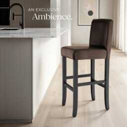 Tectake Bar Stools With A Padded Backrest And Faux Leather Cover - Brown, Set Of 2 - thumbnail 7