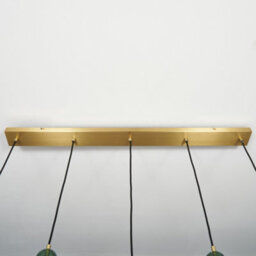 Litecraft Visconte Vietri Brass 5 Light Diner Pendant Bar - thumbnail 5