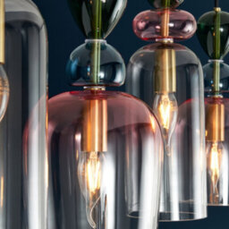 Litecraft Visconte Vietri Brass 5 Light Diner Pendant Bar - thumbnail 4