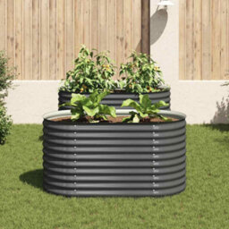 Walplus Garden Raised Bed 160X80X81 Cm Galvanised Steel Grey - thumbnail 3