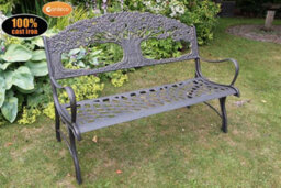 Gardeco 100% Cast Iron Bench With Tree - thumbnail 3