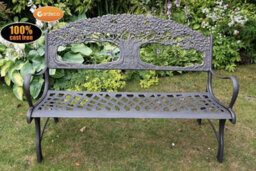 Gardeco 100% Cast Iron Bench With Tree
