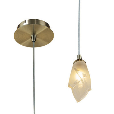 Luminosa Lighting Luminosa Pietra Pendant G9, Antique Brass - image 1