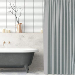 Grey Polyester Shower Curtain 180X180Cm - thumbnail 1