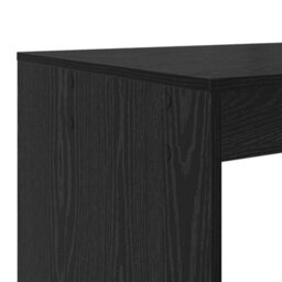 Berkfield Modern Writing Desk Black Oak Particle Board Small Storage - thumbnail 8