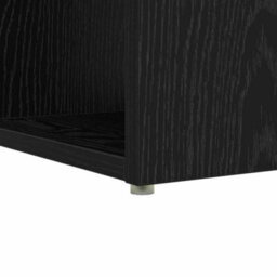 Berkfield Modern Writing Desk Black Oak Particle Board Small Storage - thumbnail 9