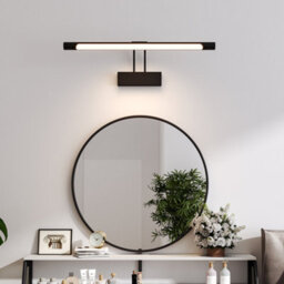 Living And Home Modern Aluminum And Acrylic Black Low-Energy Led Mirror 1-Light Bathroom Vanity Sconce - thumbnail 2