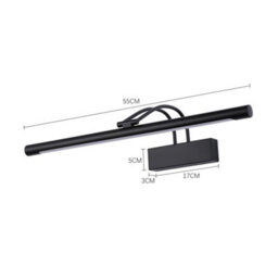 Living And Home Modern Aluminum And Acrylic Black Low-Energy Led Mirror 1-Light Bathroom Vanity Sconce - thumbnail 9