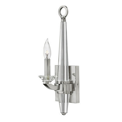 Luminosa Lighting Elstead Hinkley Ascher 1 Light Wall Light Polished Nickel - image 1