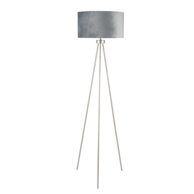 Pacific Lifestyle Silver Metal Tripod Floor Lamp For Living Room - image 1