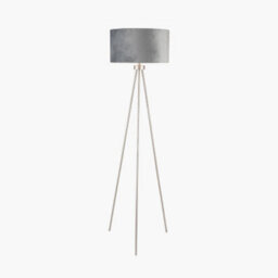 Pacific Lifestyle Silver Metal Tripod Floor Lamp For Living Room - thumbnail 2