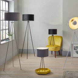 Pacific Lifestyle Silver Metal Tripod Floor Lamp For Living Room - thumbnail 6