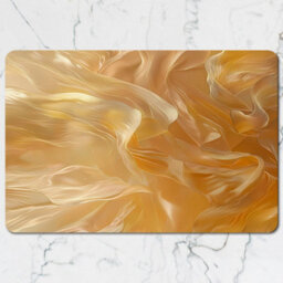 Benjamin Tate Design Gold Abstract Placemat And Coaster Set With Wood Base From Designer Artwork Collection Limited Edition - thumbnail 2