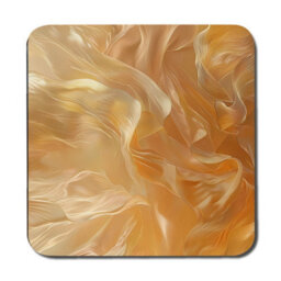 Benjamin Tate Design Gold Abstract Placemat And Coaster Set With Wood Base From Designer Artwork Collection Limited Edition - thumbnail 3