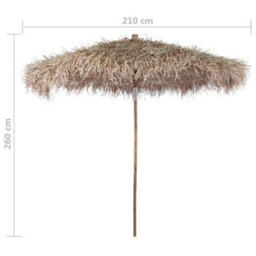 Berkfield Bamboo Parasol With Banana Leaf Roof 210 Cm - thumbnail 4