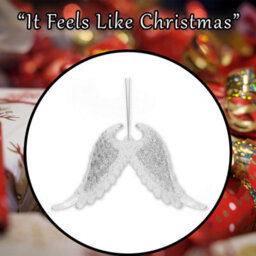Christmas Tree Decoration Hanging Glitter Snowflake Angel Wings Silver - thumbnail 7