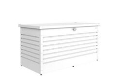 Biohort High Quality 5Ft X 2.5Ft Leisuretime Box 160 Garden Metal Storage - White