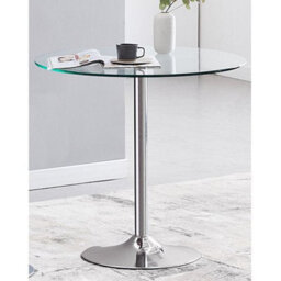 Furniture in Fashion Dante Round Glass Dining Table With 4 Ravenna Grey Chairs - thumbnail 2