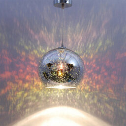 FNX Bathrooms Madeira Holographic E27 Ip44 Pendant Light - Adjustable Drop, Chrome Finish For Bathroom & Living Spaces