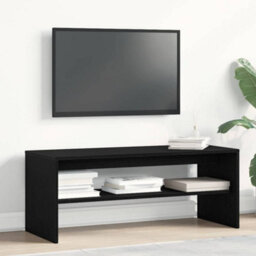 Berkfield Tv Cabinet Black Oak 100X40X40 Cm Engineered Wood - thumbnail 1