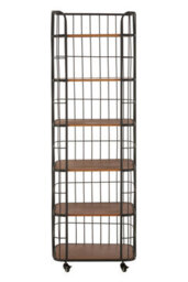 Buttercup Farm New Foundry 6 Tier Shelf Unit - Metal/wood - L41 X W61 X H191 Cm - Black/natural - thumbnail 7