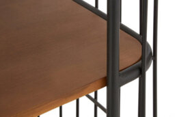 Buttercup Farm New Foundry 6 Tier Shelf Unit - Metal/wood - L41 X W61 X H191 Cm - Black/natural - thumbnail 3