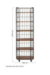 Buttercup Farm New Foundry 6 Tier Shelf Unit - Metal/wood - L41 X W61 X H191 Cm - Black/natural - thumbnail 6