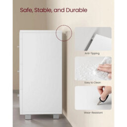 Vasagle Under Sink Bathroom Cabinet 30X70X64Cm Cloud White - thumbnail 3