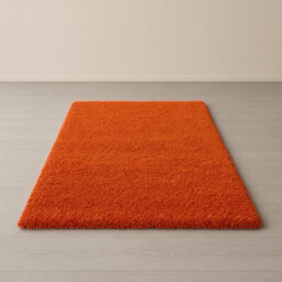 Uetian Orange Shaggy Rug Soft Plush Dense Pile Small Space Floor Carpet (80X150 Cm) - thumbnail 5