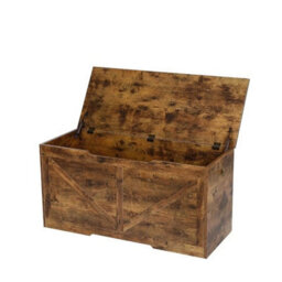 Wooden Toy Box Chest Kids Storage Bench Flip Top Lid & Safety Hinges - thumbnail 5