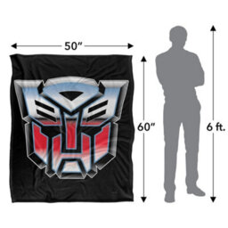 Transformers Autobots Logo Blanket White (One Size) - thumbnail 5