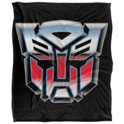 Transformers Autobots Logo Blanket White (One Size) - thumbnail 2