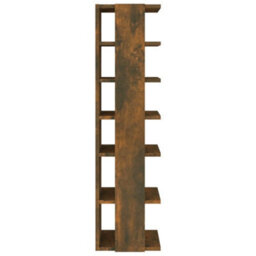 Walplus Shoe Racks 2 Pcs Smoked Oak 27.5X27X102 Cm Engineered Wood - thumbnail 5