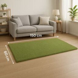 Uetian Extra Thick Heavy 5Cm Pile Soft Shaggy Rugs Modern Area Rugs Bedroom Hall Rugs Green 80 X 150Cm - thumbnail 2