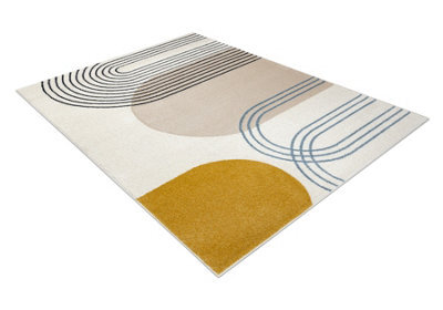 RugsX Carpet Fusion 7157 White Gold - Geometric, Modern, Abstract 80X150 Cm - image 1