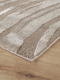 Hamilton Modern Metallic Sheen Area Rug - Marble Inspired Design Mocha 160Cm X 230Cm - thumbnail 4